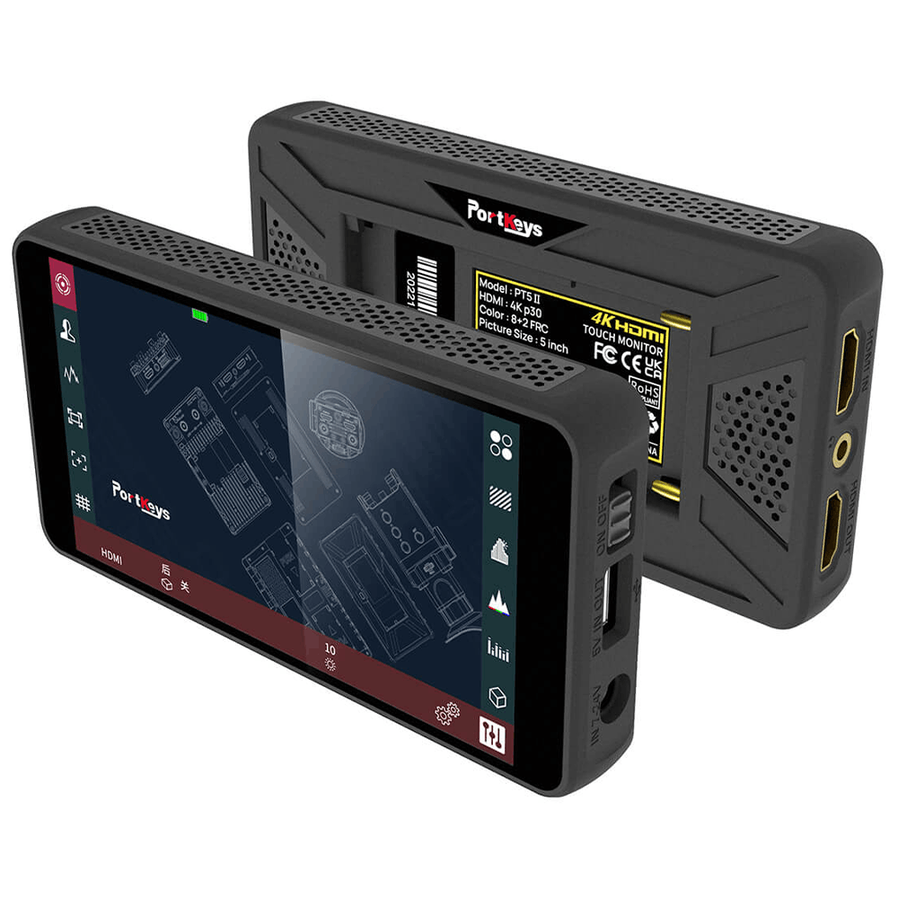 Moniteur Portkeys PT5 II vidéo de terrain 500 nits | Écran Tactile 4K HDMI in/Out avec 3D LUT